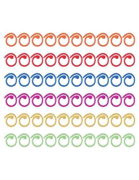 60 Marcadores de Puntos de Costura Metalicos Hariendny - Coloridos