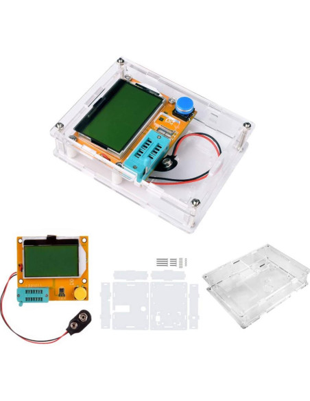 Kit Medidor Multifuncional ACEIRMC Mega 328 - Probador Transistores LCD