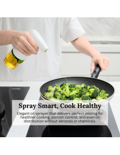 Pulverizador de Aceite Prepara Simply Mist 200ml Vidrio Blanco Verde 2