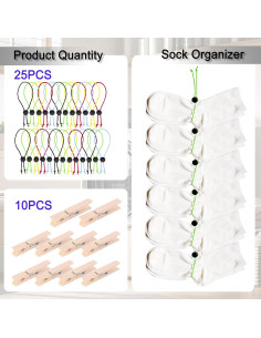 Juego de Clips para Calcetines de Lavandería JQLMLXLV 35 Pcs 2