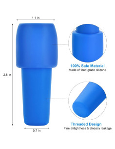 Paquete de 6 Tapones de Silicona para Vino Brusoon Multicolor 2