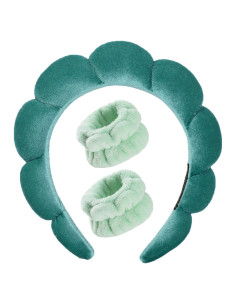 Diadema de Maquillaje MUZOXEN Verde para Lavar la Cara