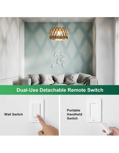 Portalámparas Inalámbrico Treewell E26/E27 con Control Remoto 200FT