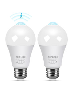 Bombillas LED TORKASE con Sensor de Movimiento 13W 2Pack