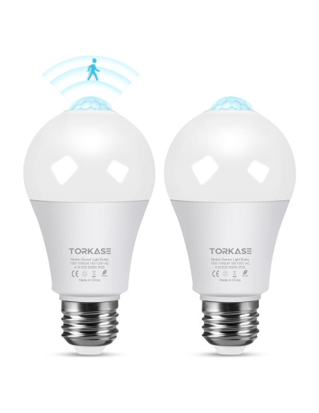 Bombillas LED TORKASE con Sensor de Movimiento 13W 2Pack Bombillas LED TORKASE con Sensor de Movimiento 13W 2Pack
