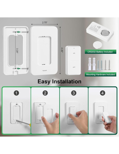 Portalámparas Inalámbrico Treewell E26/E27 con Control Remoto 200FT