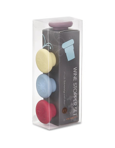 Tapones de Vino de Silicona Outset B229, Set de 4 Colores 2