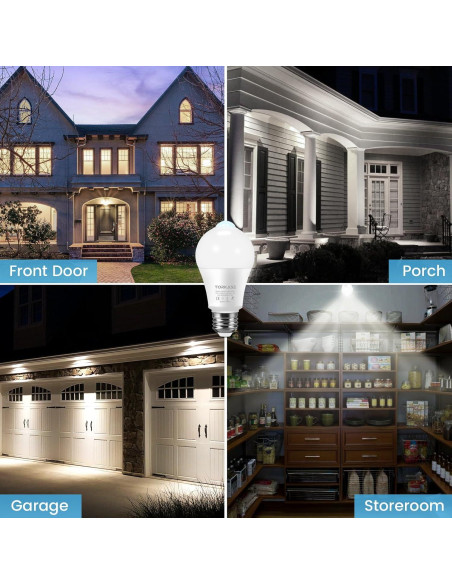 Bombillas LED TORKASE con Sensor de Movimiento 13W 2Pack Bombillas LED TORKASE con Sensor de Movimiento 13W 2Pack