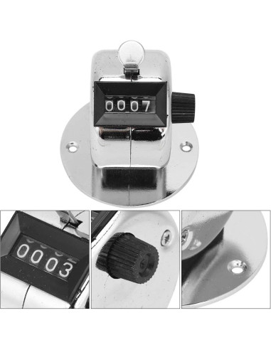 Contador Manual de Mano CYTGOUPER 4 Dígitos Acero Inoxidable