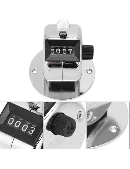 Contador Manual de Mano CYTGOUPER 4 Dígitos Acero Inoxidable