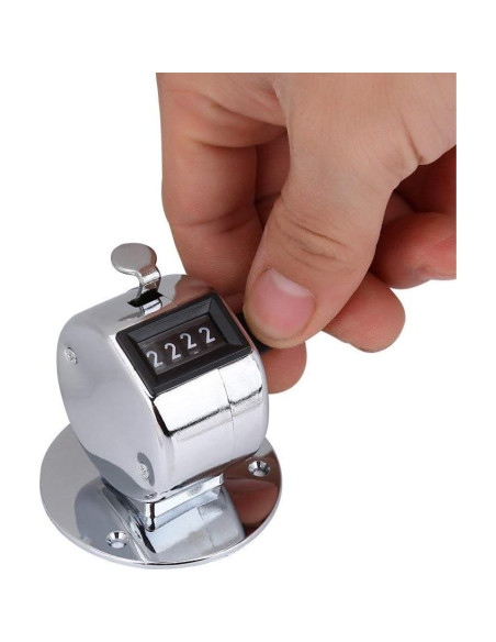 Contador Manual de Mano CYTGOUPER 4 Dígitos Acero Inoxidable