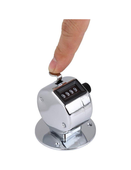 Contador Manual de Mano CYTGOUPER 4 Dígitos Acero Inoxidable