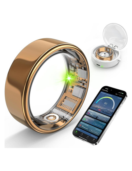 Anillo Inteligente Free Shark Oro 7 Monitoreo Salud IP68 Anillo Inteligente Free Shark Oro 7 Monitoreo Salud IP68