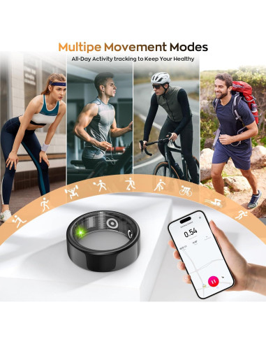 Anillo Inteligente Free Shark Oro 7 Monitoreo Salud IP68