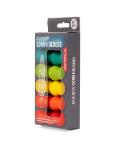 Soportes para Mazorca de Maíz Kikkerland, Set de 6 Multicolor 2
