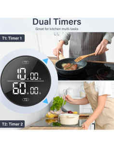 Temporizador Digital Doble HAUKINIX con Pantalla Grande 2