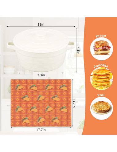 Calentador de Tortillas de Porcelana Hlimior 21.6 cm Blanco