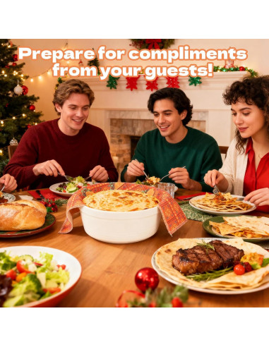 Calentador de Tortillas de Porcelana Hlimior 21.6 cm Blanco