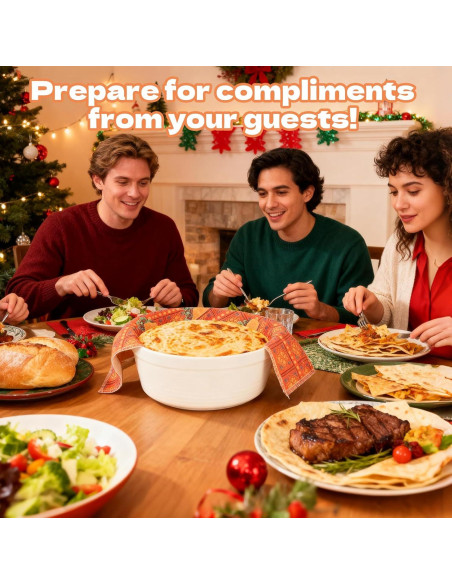 Calentador de Tortillas de Porcelana Hlimior 21.6 cm Blanco