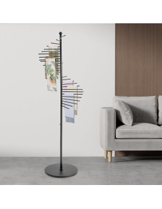 Soporte de Exhibición de Bufandas LUOSHALIYA 30 Niveles Negro 2