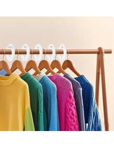 Divisores de Closet Mioule 10 Paquetes Plástico Blanco 9.65cm 2