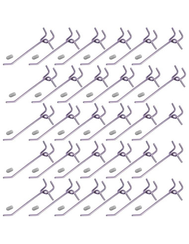 Ganchos de Tablero de Clavos KINOMI 30 Piezas 10 cm Plata