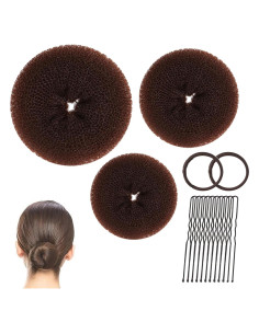 Set de Donas para Moños Fuzhou - 3 Tamaños + Horquillas