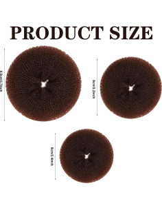 Set de Donas para Moños Fuzhou - 3 Tamaños + Horquillas 2