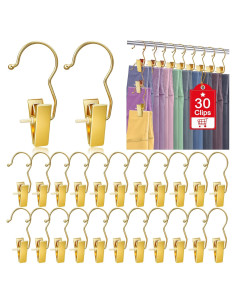 30 Ganchos Dorados para Botas y Ropa Eunhdet - Antideslizantes