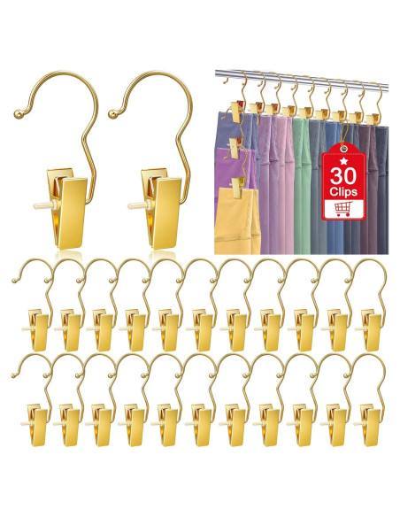 30 Ganchos Dorados para Botas y Ropa Eunhdet - Antideslizantes