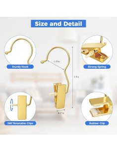 30 Ganchos Dorados para Botas y Ropa Eunhdet - Antideslizantes 2