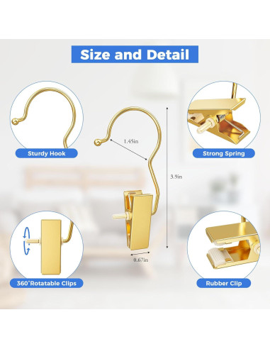 30 Ganchos Dorados para Botas y Ropa Eunhdet - Antideslizantes