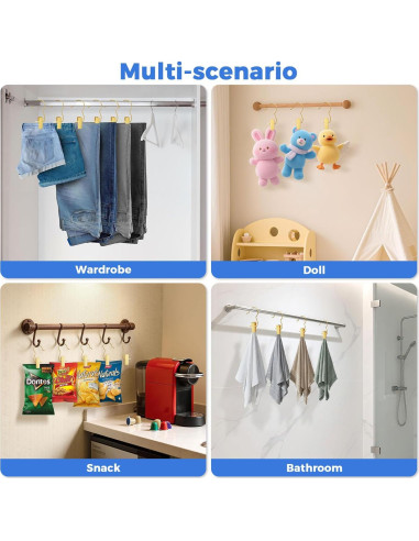 30 Ganchos Dorados para Botas y Ropa Eunhdet - Antideslizantes