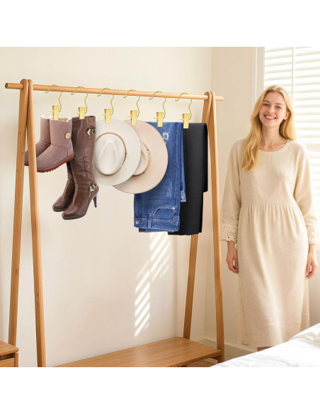 30 Ganchos Dorados para Botas y Ropa Eunhdet - Antideslizantes