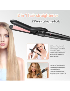 Plancha de Rizar 4 en 1 JuHaLeiw con Barriles Cerámicos Intercambiables 2