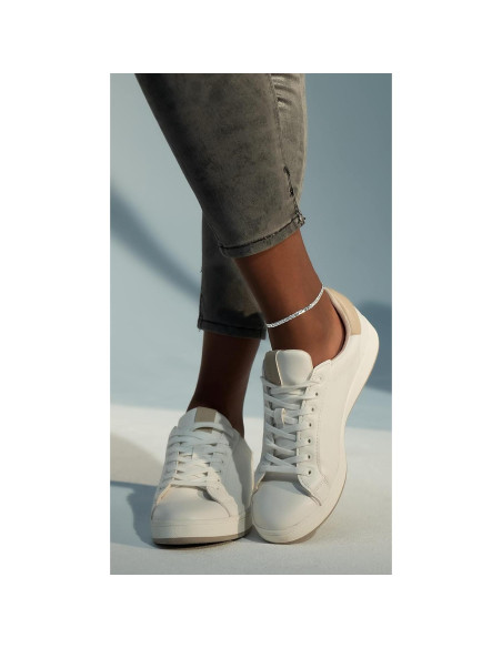 Pulsera de Tobillo Miabella 925 Plata de Ley 4mm Hecha en Italia Pulsera de Tobillo Miabella 925 Plata de Ley 4mm Hecha en Italia