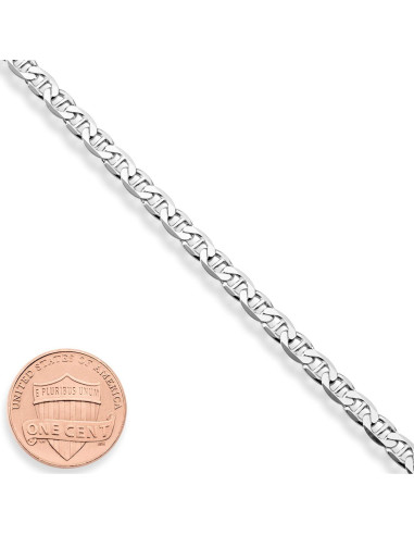 Pulsera de Tobillo Miabella 925 Plata de Ley 4mm Hecha en Italia