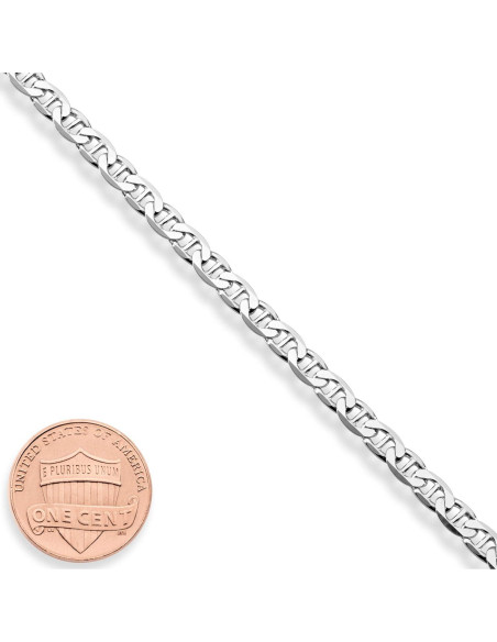 Pulsera de Tobillo Miabella 925 Plata de Ley 4mm Hecha en Italia Pulsera de Tobillo Miabella 925 Plata de Ley 4mm Hecha en Italia