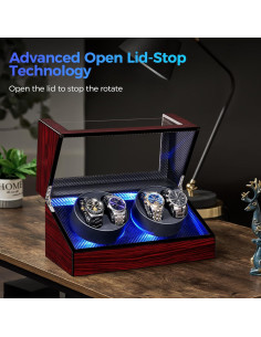 Reloj Winder ANWBROAD JWW011Y con Luz LED y 4 Modos 2