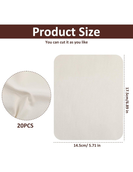 Paño de Chamois LXUEJIE 20 Piezas para Artistas 24.89x16cm