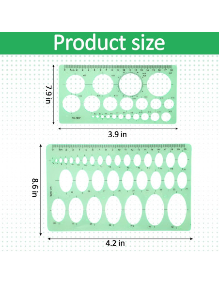 Paquete de 5 Plantillas de Círculo ForraFun - Dibujo Geométrico