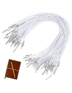50 Cuerdas Elásticas con Púas Metálicas SEWACC 28cm Blancas