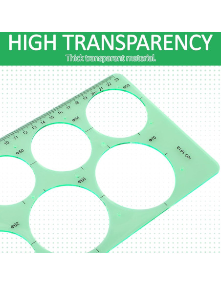 Paquete de 5 Plantillas de Círculo ForraFun - Dibujo Geométrico