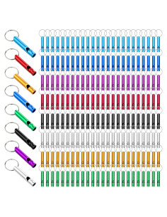 200 Silbatos de Emergencia Multicolor Aphumedc de Aluminio