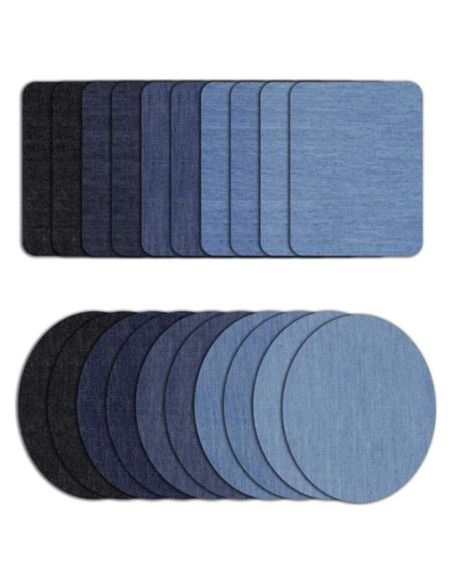Set de 5 Parches Ovalados Tustao para Planchar Denim Grande