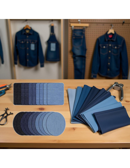 Set de 5 Parches Ovalados Tustao para Planchar Denim Grande