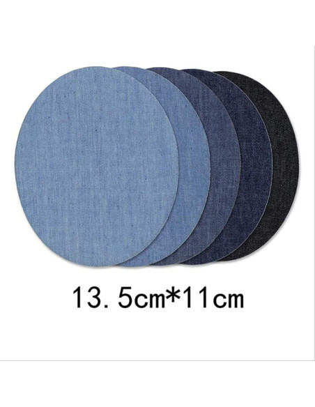 Set de 5 Parches Ovalados Tustao para Planchar Denim Grande