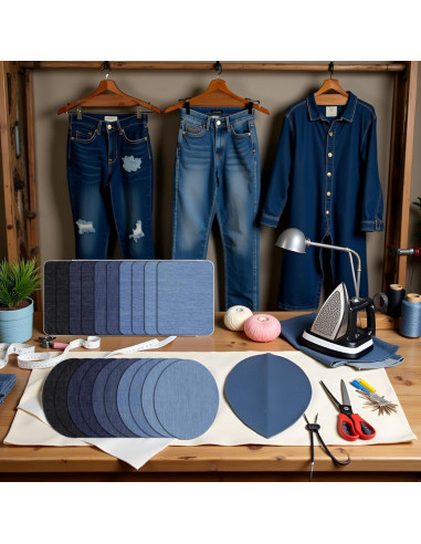 Set de 5 Parches Ovalados Tustao para Planchar Denim Grande