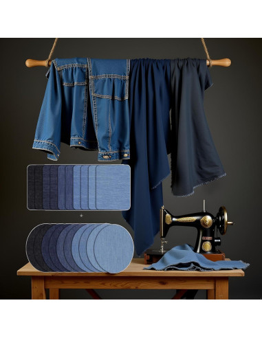 Set de 5 Parches Ovalados Tustao para Planchar Denim Grande