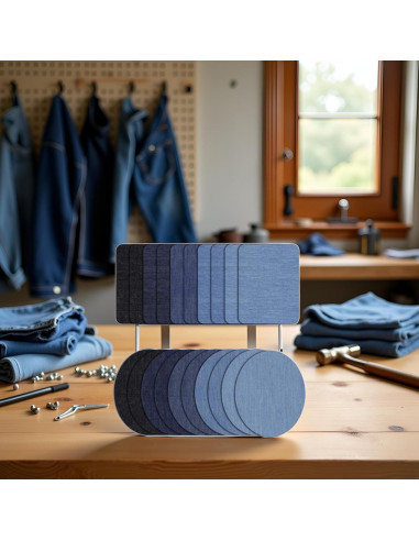 Set de 5 Parches Ovalados Tustao para Planchar Denim Grande